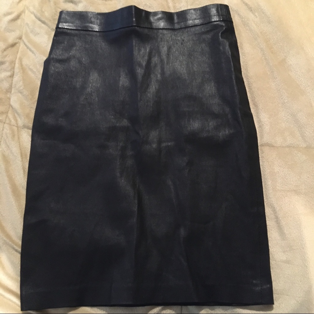 Black Leather Pencil Skirt